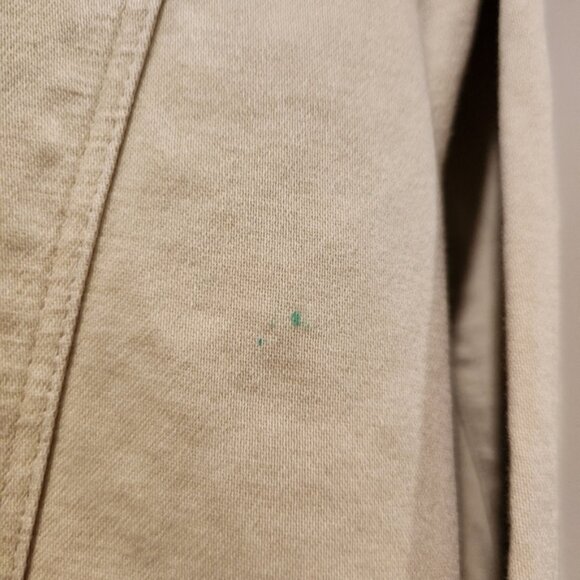 LL BEAN utility jacket womens ivory unlined button front front pockets size M - Picture 8 of 11